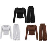 Black Women's Matching 2-Piece Loungewear Set
