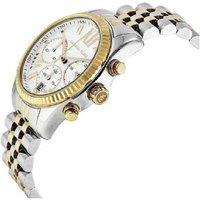 Michael Kors MK5955 Lexington Ladies Chronograph Watch - Stainless Steel, Quartz Movement, Silver & Gold