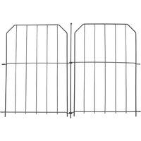 10-Pack Decorative Metal Garden Fence Panels