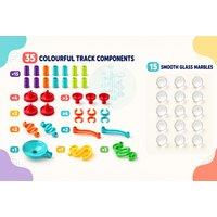 50-Piece Marble Run Race Track Toy Set - Building Blocks for Kids