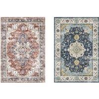 Vintage Boho Faux Cashmere Washable Non-Slip Rug