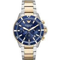 Emporio Armani AR11362 Men's Chronograph Quartz Watch - Stainless Steel, 43mm, Water-Resistant