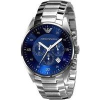 Emporio Armani AR5860 Men's Quartz Chronograph Watch - Stainless Steel, 43mm, Water-Resistant, Luxury Blue Dial