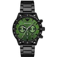 Emporio Armani AR11472 Men's Quartz Watch - Classic Green Dial, Water-Resistant Stainless Steel, 43mm