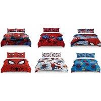 Superhero-Themed Quilt Cover Set with Colourful Comic Hero Prints