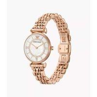 Emporio Armani AR1909 Gianni Ladies Rose Gold Quartz Watch - Stainless Steel, 32mm, Water-Resistant, Luxury Style