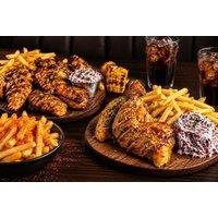 Smoke & Pepper Whole chicken or two half chicken with Two sides and two drinks - 16 Locations