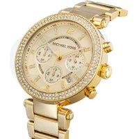Michael Kors MK5354 Parker Ladies Chronograph Gold Stainless Steel Watch - Quartz, Water Resistant