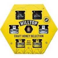 Hilltop Craft Honey Gift Set - 6 Gourmet Honey Jars with Dipper