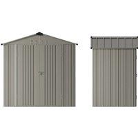 4ft x 6ft Metal Garden Shed with Apex Roof & Lockable Door