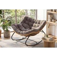 Rattan Rocking Chair with Cushion - 2 Sizes & 5 Colours
