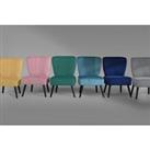 Velvet Shell Back Chair - 6 Colours! - Blue