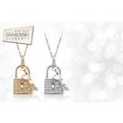 Lock & Key Necklace - 2 Colours! - White Gold