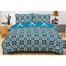 Knitted Pattern Reversible Bedding Set - Single, Double Or King