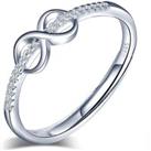 Infinity Adjustable Ring - Silver