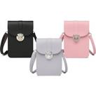 Mini Shoulder Bag With Detachable Strap - Black, Grey Or Pink
