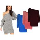 Women'S Grace Chunky Knit Jumper Dress - 4 Sizes & 13 Colours! - Black