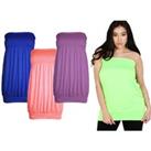 Sleeveless Shirring Slinky Top - Uk Sizes 8-22 & 15 Colours - Black