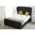 Wingback Sleigh Bed W/Memory Form Sprung Mattress