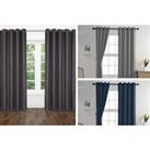 Fully Lined Gloucester Blackout Curtains - 4 Colours & 2 Sizes! - Silver