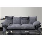 Black & Grey 3-Seat & 2-Seat Sofa Set