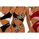 High Waisted Bikini - Pink & Red, Black & White Or Leopard