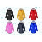 Women'S Long Raincoat Jacket - 6 Uk Sizes & 6 Colours - Black