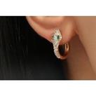 Rose Gold & Emerald Snake Earrings