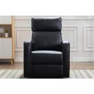 Black Leather Recliner Chair & Sofa
