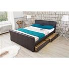 4-Drawer Rimini Faux Leather Sleigh Storage Bed - Black Or Brown!