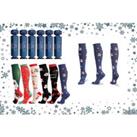 Christmas Cracker Socks - 3 Or 6 Pack! - Black