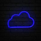 Aquarius Neon Cloud Shape Neonlight Blue