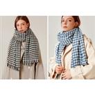 Faux Cashmere Dogtooth Scarf - 7 Colours! - Grey