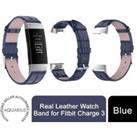 Aquarius Real Leather Band Charge3, Blue