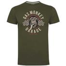 Gmg Twin Flags Miltary Green T Shirt
