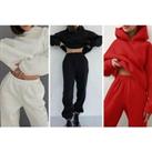 Women'S Thick Hoody And Joggers Lounge Set - 5 Colours - White