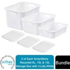 Orthex Storage Baskets With 3 Lids-White