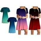 Women'S Tie Dye T-Shirt Dress - 4 Uk Sizes & Colours! - Pink