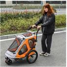 Pawhut Dog Bike Trailer Pet Stroller - Orange