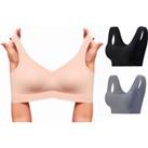 Pack Of Two Butterfly Shape Seamless Padded Bra - Four Sizes! - Black