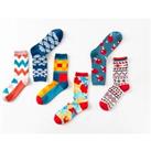 Mens Colourful Pattern Tube Socks 6 Designs!