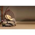 Large Weave Swing Egg Chair & Stand - 2 Colours! - Brown