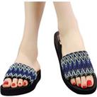 Women'S Embroidered Sandals - 5 Sizes, 2 Styles & Colours! - Black