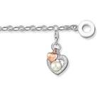 Love Charm Heart Toggle Bracelet - Silver