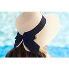 Women'S Straw Beach Hat - Black