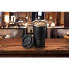 12/17Oz Steel Insulated Coffee Mug - 5 Colours! - Black