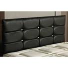 Faux Leather Diamante Headboard - 5 Sizes & 9 Colours - Pink