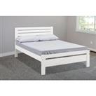 White Wooden Bed Frame - Double Or King