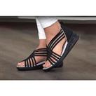 Criss Cross Wedge Shoes - 5 Sizes & Colours! - Pink