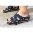 Women'S Open Toe Summer Sandals - 5 Uk Sizes & 6 Colours - Purple